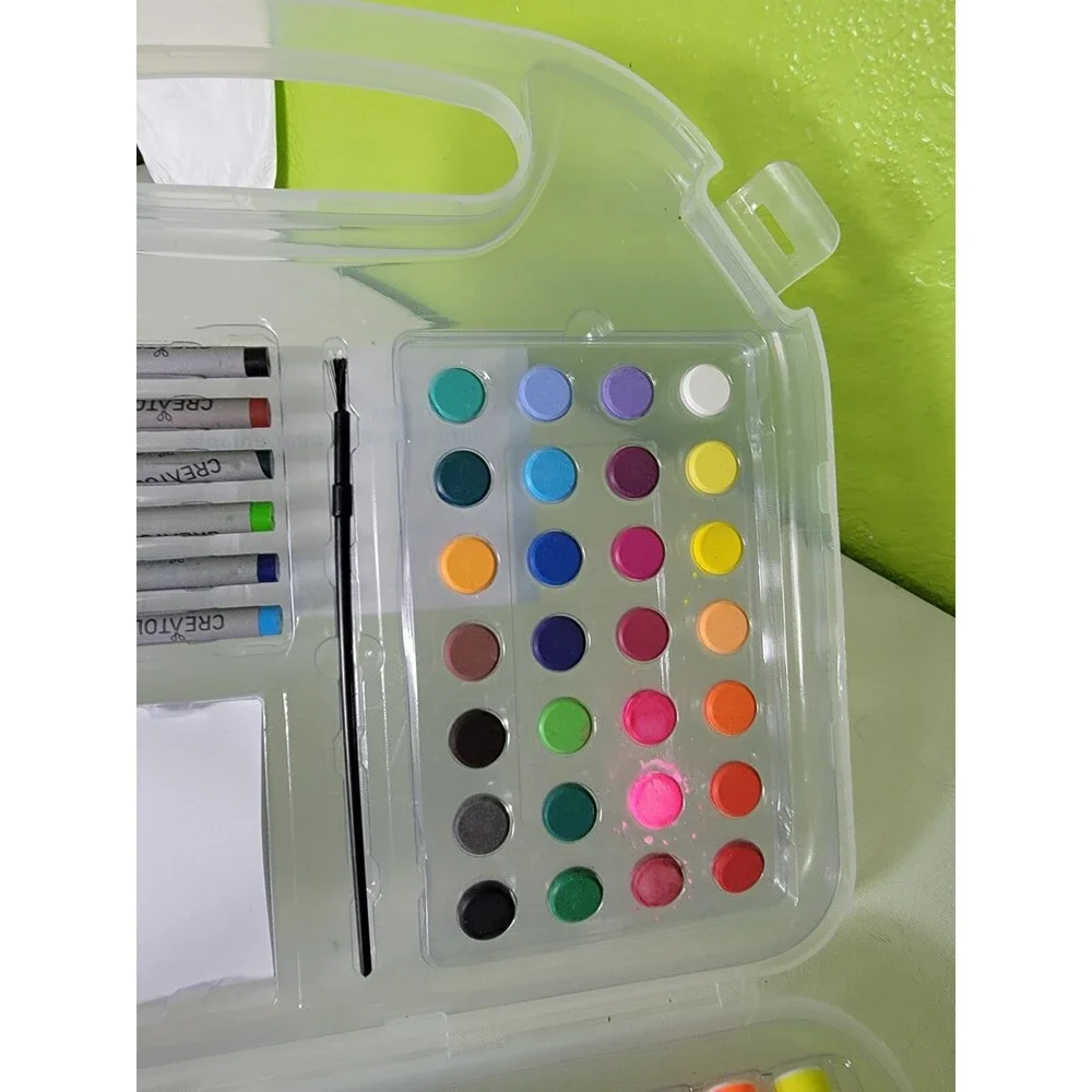 Creatology Kids Art Tote 99/100 Pieces Crayons Paint Markers Pencils